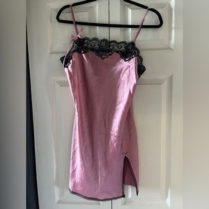Victoria’s Secret vintage black and pink slip dress